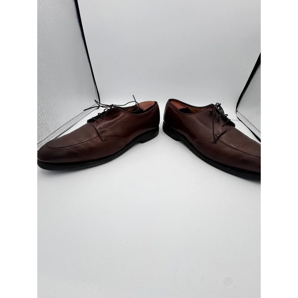 Allen Edmonds Kennett Brown Leather Split Toe Derby Shoes Mens 10.5 D 9564